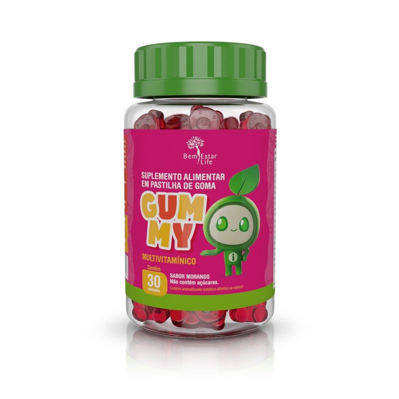 GUMMY, MULTIVITAMINICO KIDS - 30 GOMINHAS SABOR MORANGO