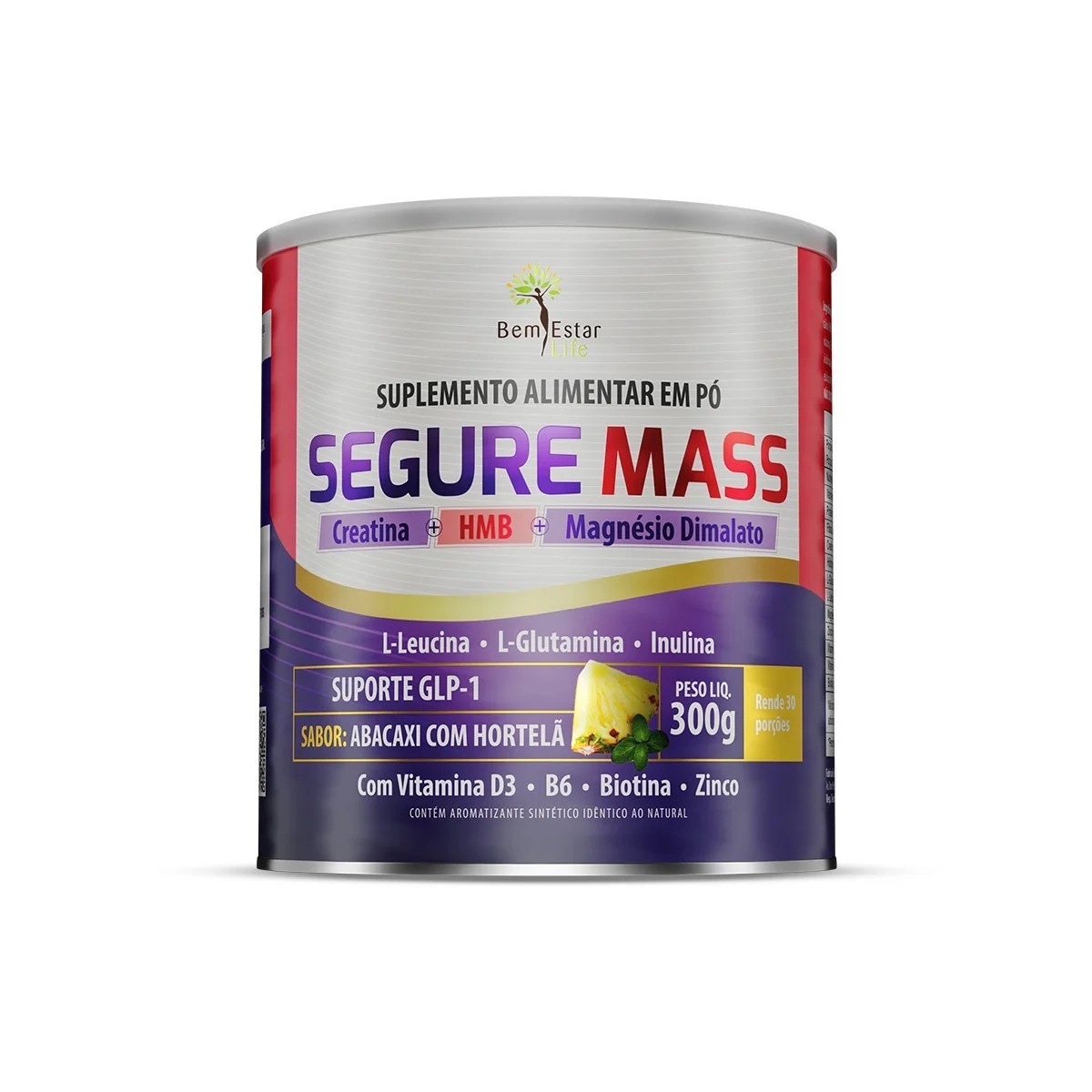 SEGURE MASS 300GR. SABOR ABACAXI / HORTELA