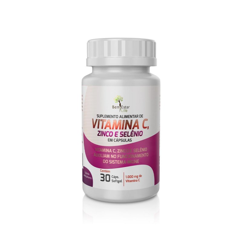 VITAMINA C, ZINCO, SELÊNIO DE 30 CAPSULAS