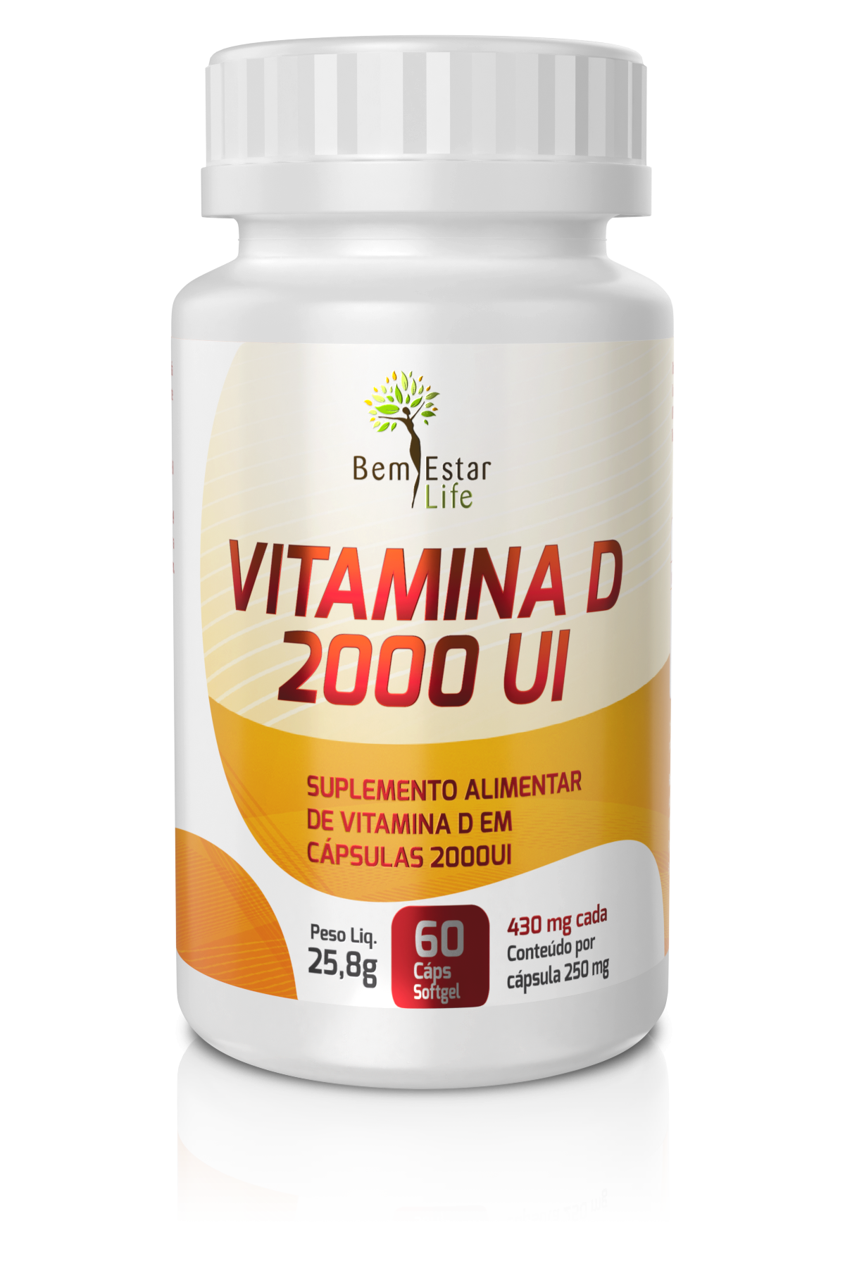 VITAMINA D - 2000 UI - 60 CAPSULAS